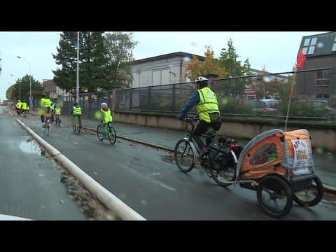 Mâcon : le Vélo bus, un ramassage scolaire innovant