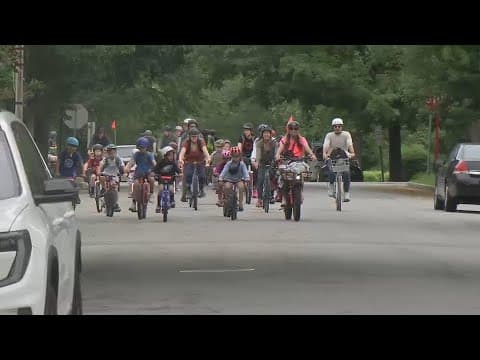 NJ students start 'bike bus' riding to and from school together