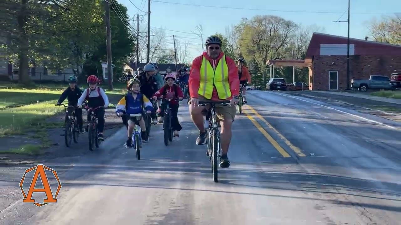 First Akron Elementary Bike Bus