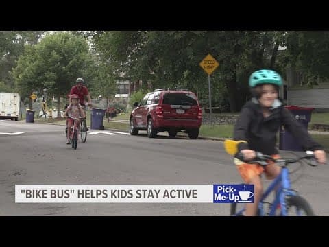 'Bike bus' helping Grand Rapids Montessori students stay active