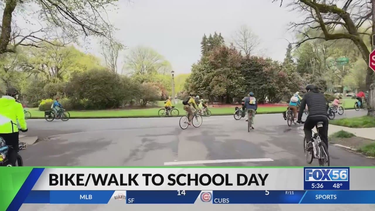 A Lexington elementary school using 'bike bus' to commute on Wednesday